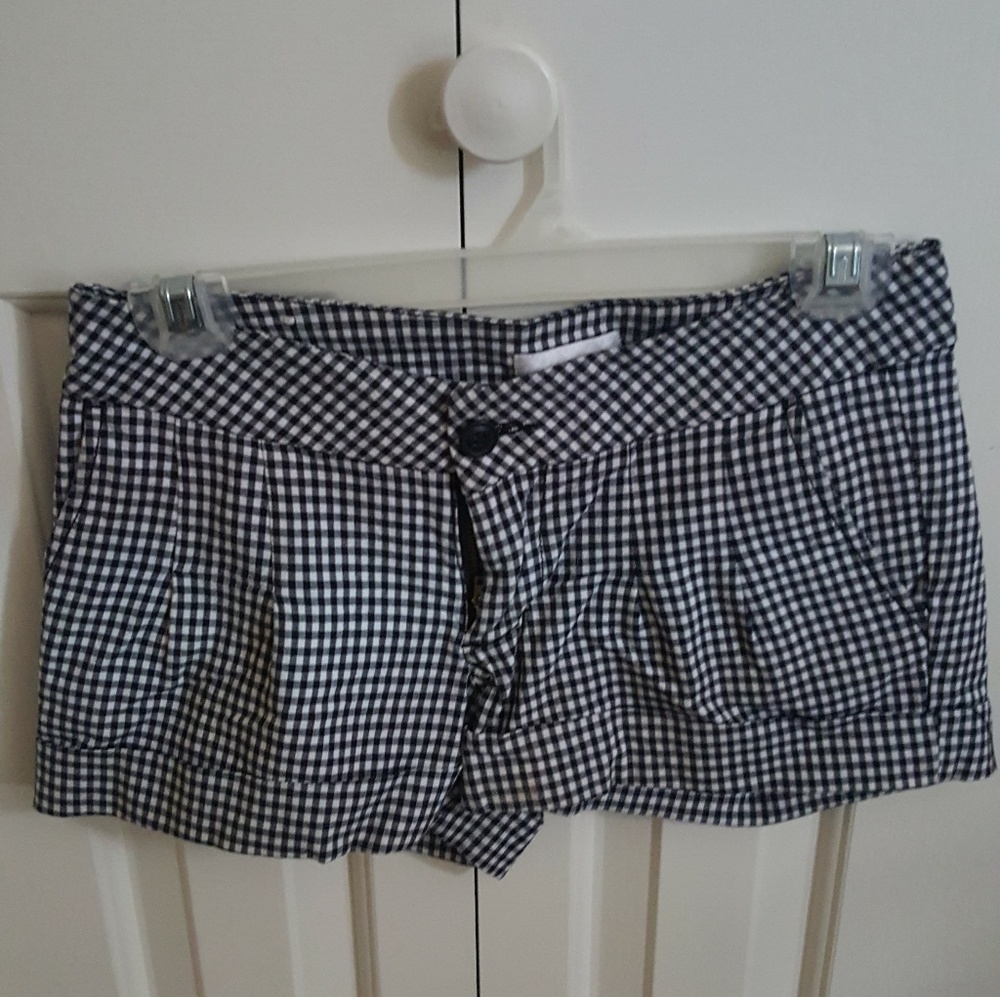 Cuffed Gingham Dress Shorts